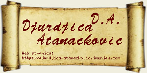 Đurđica Atanacković vizit kartica